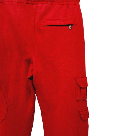 Preme Red Cargo Jogger SweatPants Mens Size Small Cotton - Picture 15 of 15